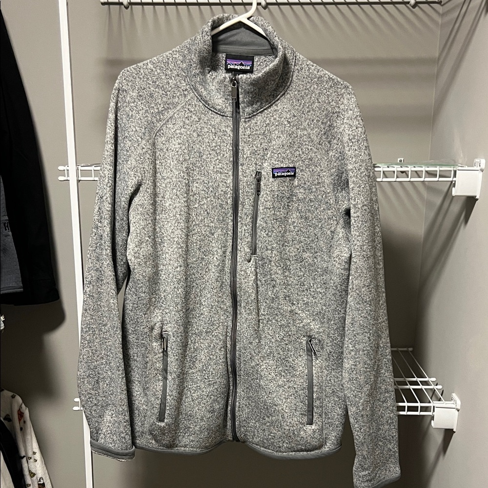 NWOT * Patagonia Men's Zip-Up Sweater in Heather Gray Size Large